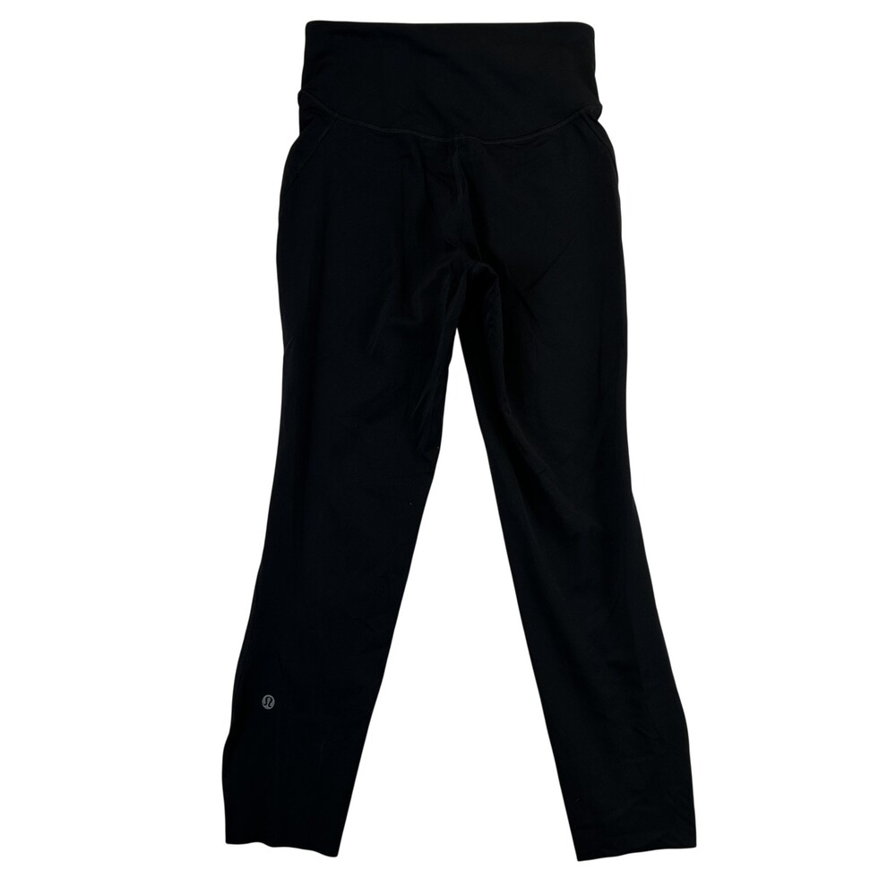 Lululemon Leggings Womens 6 Black High Rise Cropped Stretch Yoga Gym Running 22"